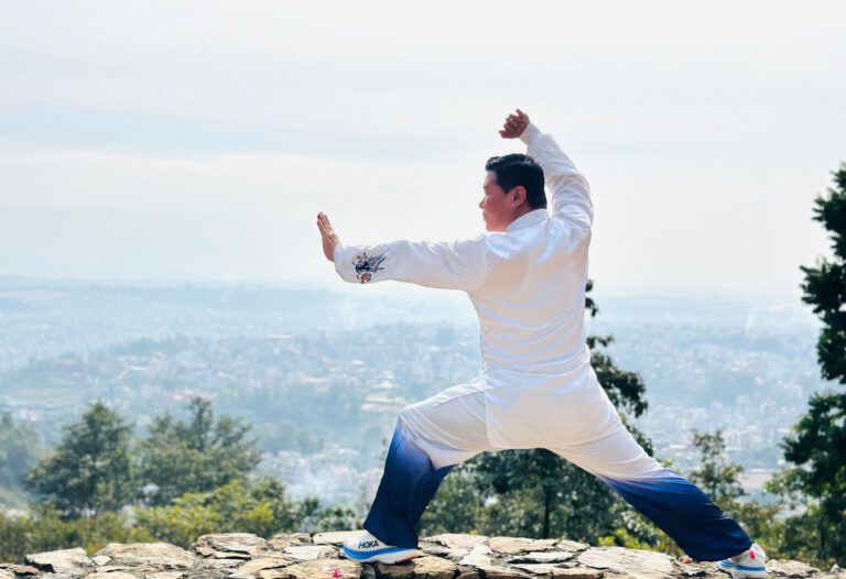 Sanjeet Kumar Rai performing Wuma Kung Fu